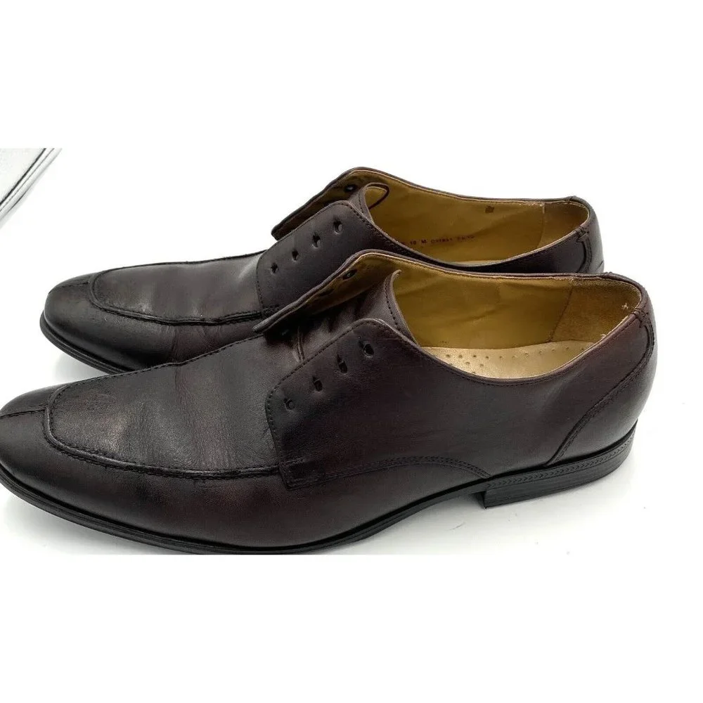 Cole Haan Men’s Adams Split Toe Dark Brown‎ Oxford Shoe Size 10 M No Laces